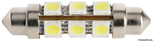 2 Lampadine LED a siluro 44 mm 3000 K - 14.301.24